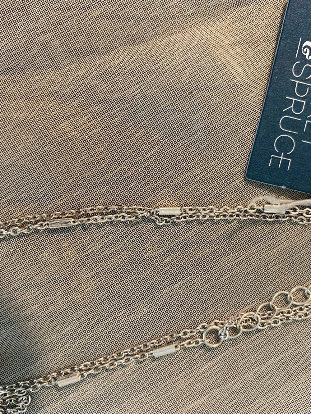 Sterling Silver Layered Geometric Pendant Necklace - Silver - Picture 6 of 6